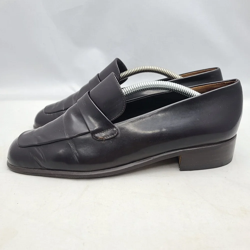 Paul Green Munchen Black Patent Leather‎ Loafers Smooth Soles Size 5 Handmade
